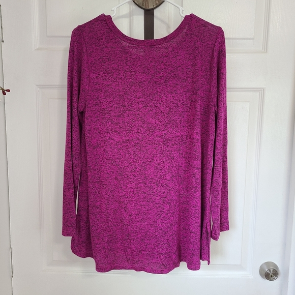 Cha Cha Vente Woman's Long Sleeve Blouse, Size: PM Color: Purple - Picture 12 of 14